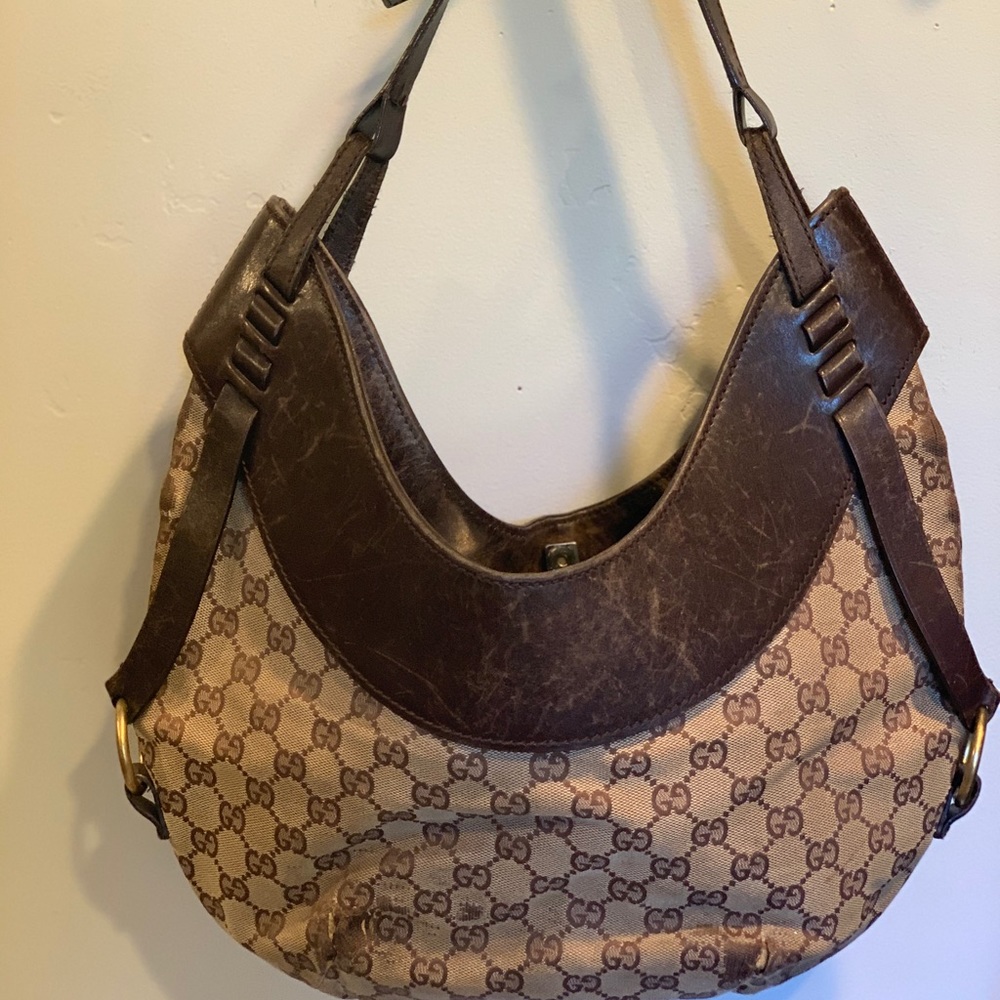 AUTHENTIC GUCCI MONOGRAM HOBO BAG